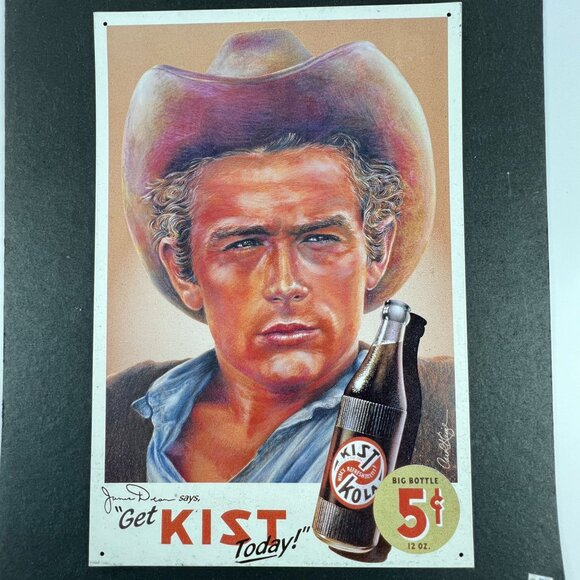 Vintage James Dean Metal Tin Poster Get Kist Today by Nostalgic Metal Signs - Picture 3 of 4
